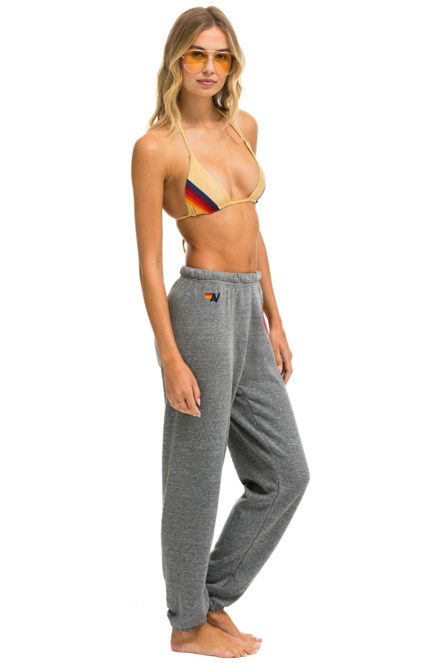 Bolt Heart Women's Sweatpants- Heather Grey