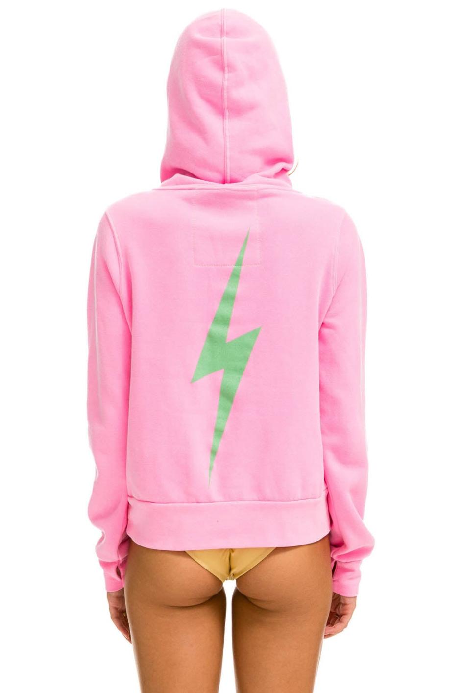 Ninja Bolt Pullover Hoodie Neon Pink/Mint